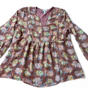 Matilda Jane Floral Brown Blouse